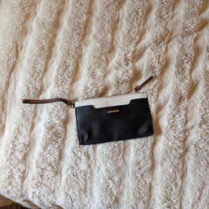 Calvin Klein Black and White Wristlet
